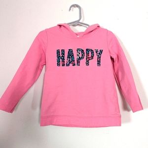 Carter's 4T long sleeve lightweight hoodie happy pink floral